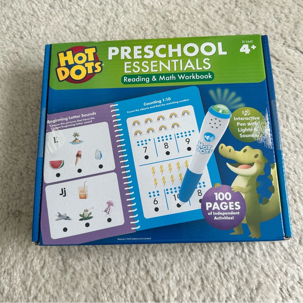 Preschool Essentials Reading & Math Workbook - Blue